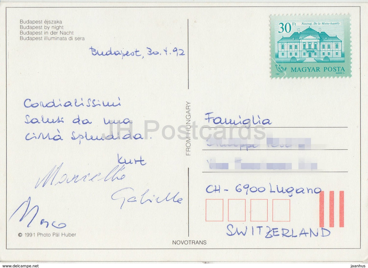 Budapest by Night - architecture - 1992 - Hongrie - utilisé