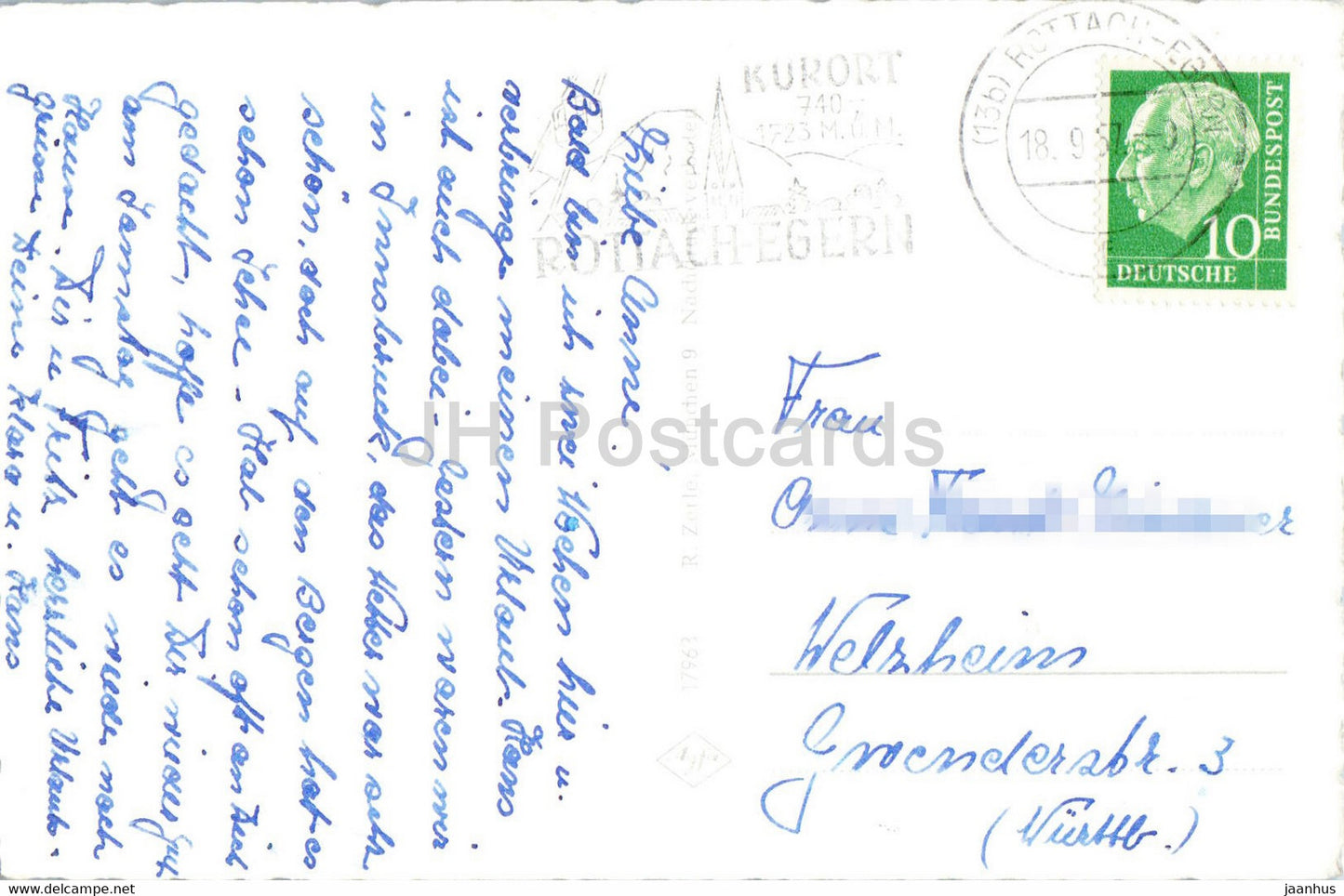 Gruss aus dem Tegernseertal - carte postale ancienne - 1957 - Allemagne - utilisé