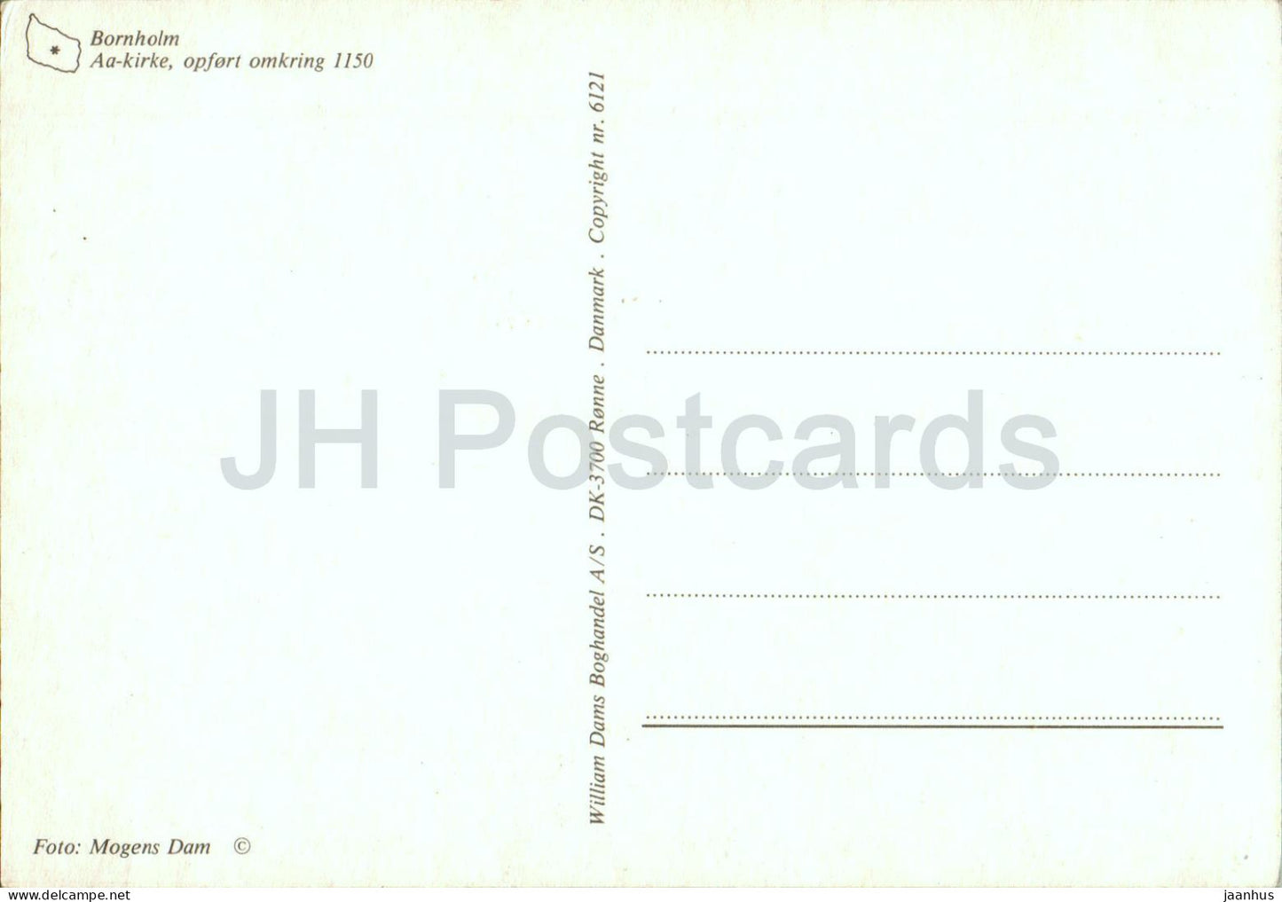 Bornholm - Aa Kirke - opfort omkring 1150 - construit vers 1150 - église - multiview - 6121 - Danemark - inutilisé