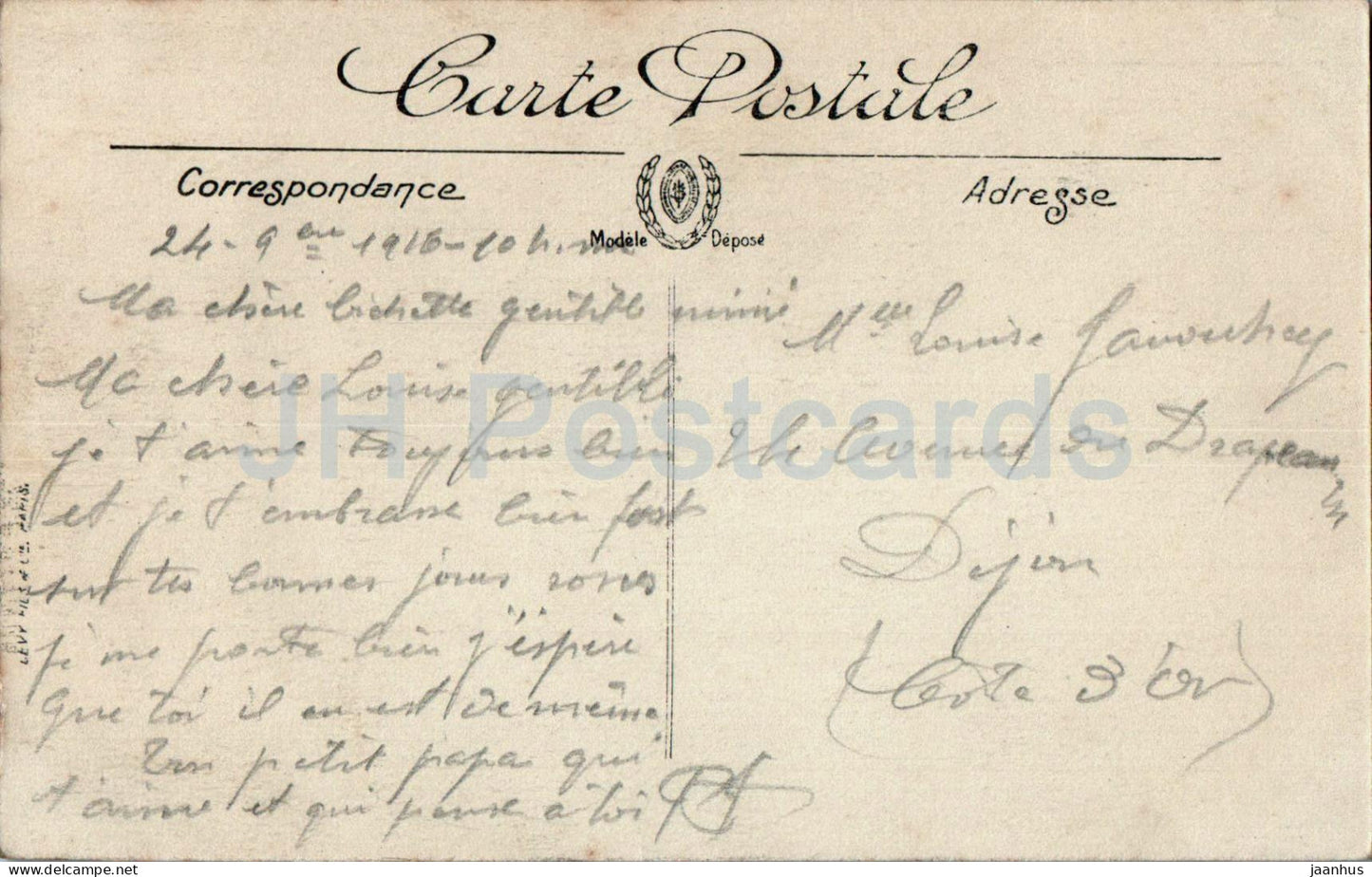 Belfort - Le Monument des Trois Sieges et le Chateau - Schloss - 63 - alte Postkarte - 1916 - Frankreich - gebraucht