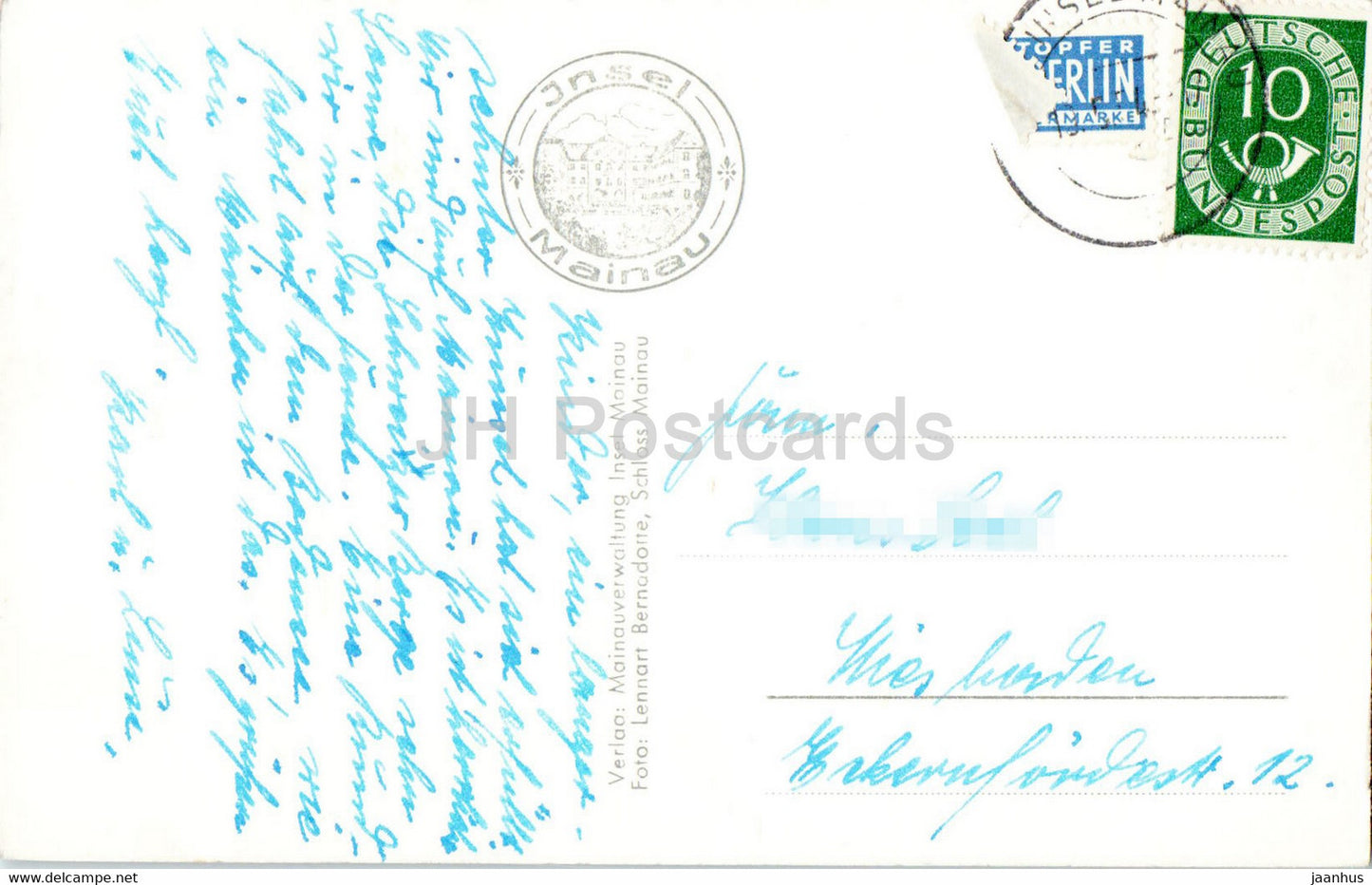 Musagarten - Insel Mainau - Bodensee - carte postale ancienne - Allemagne - utilisé