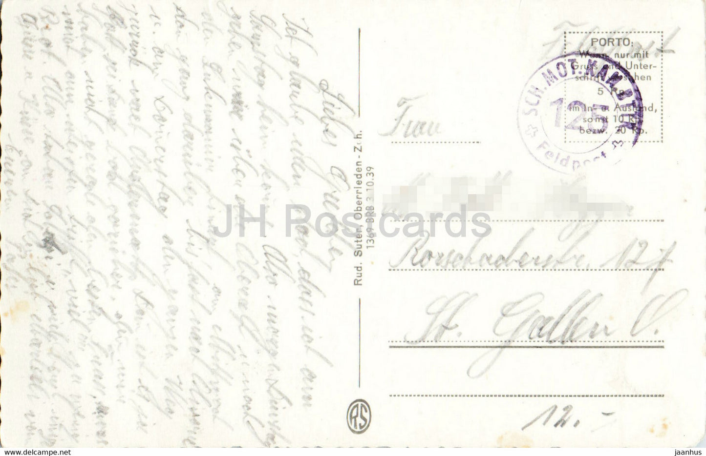 Andermatt gegen die Furka - 905 - Feldpost - courrier militaire - carte postale ancienne - Suisse - utilisé