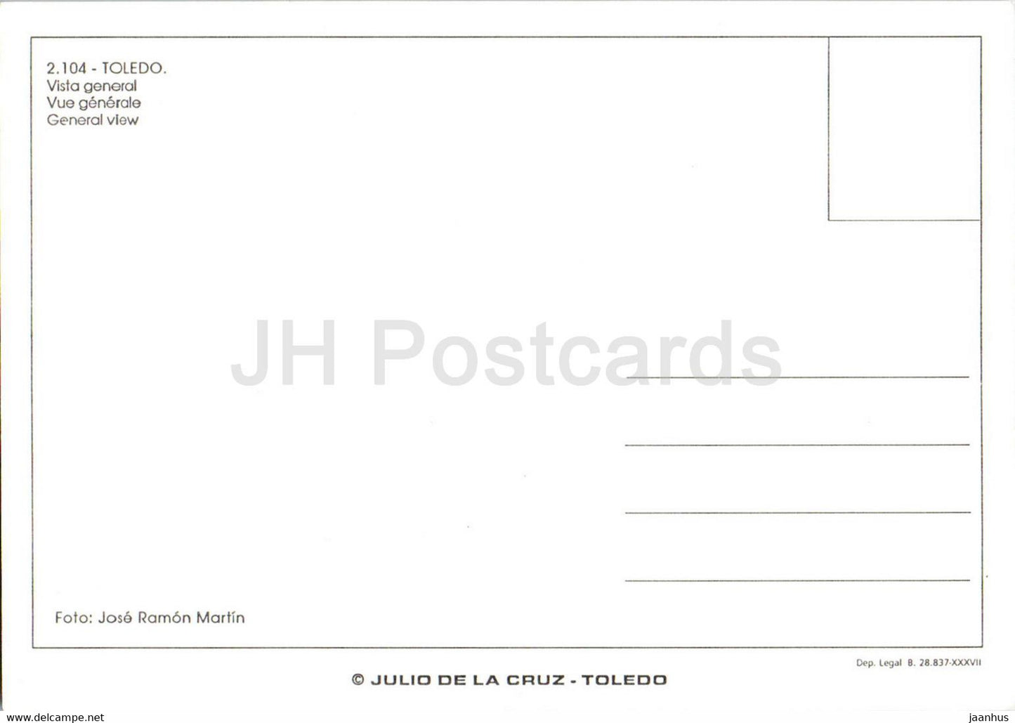 Toledo - Vista General - general view - 2104 - Spain - unused