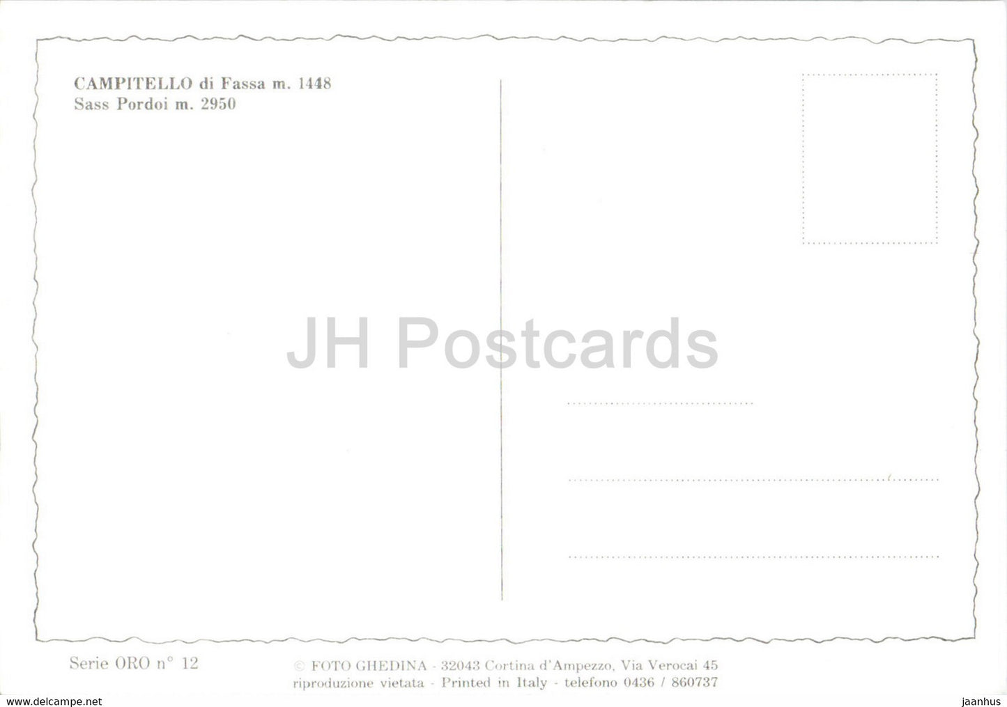 Campitello - 16 Settempre 1930 - Campitello di Fassa - Sass Pordoi - Italy - unused