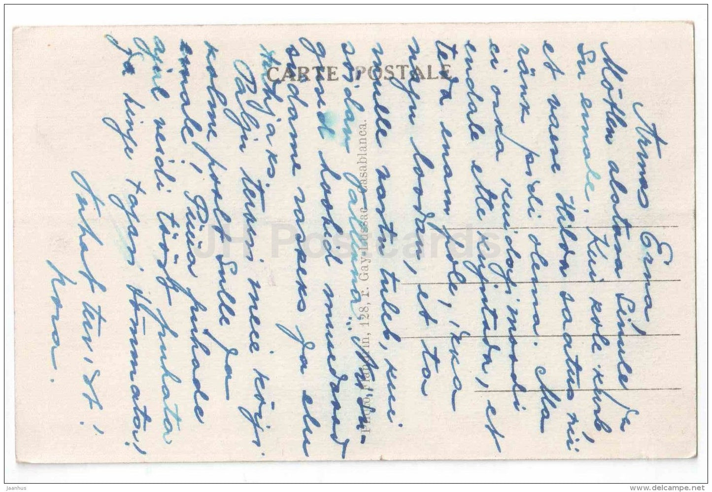 Cavalier dans la palmeraie - rider in the palm grove - Marrakesh - Marrakech - Morocco - old postcard - used - JH Postcards