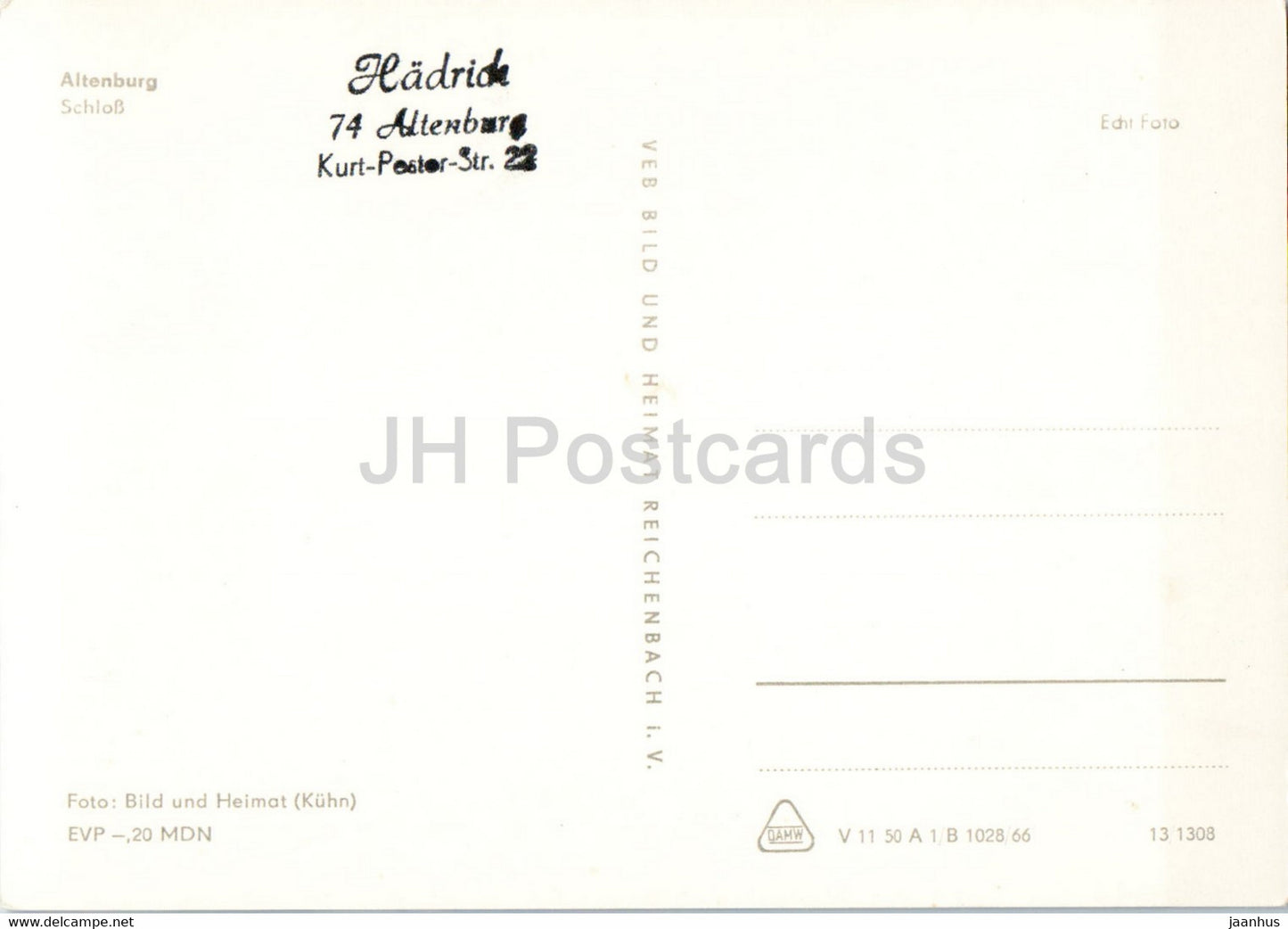 Altenburg - Schloss - alte Postkarte - Deutschland DDR - unbenutzt