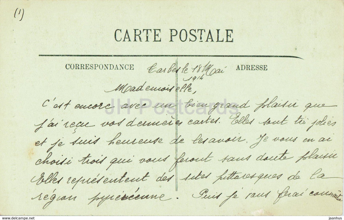 Les Pyrenees - Gave du Glaire et le Labas Blanc - 34 - old postcard - 1914 - France - used