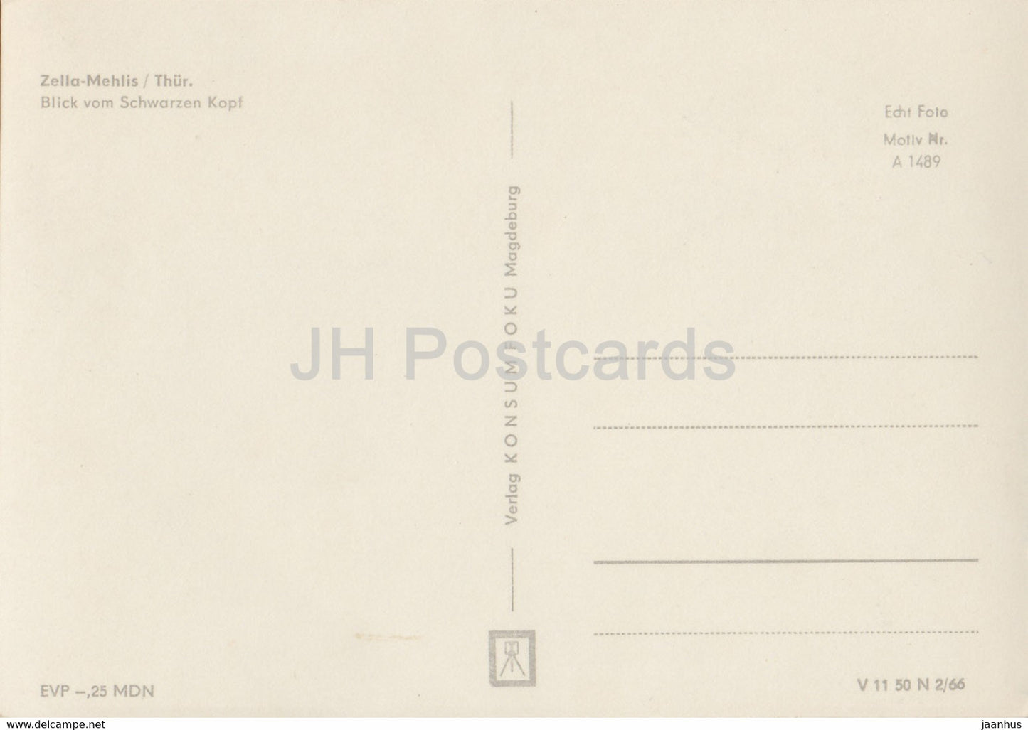 Zella Mehlis - Blick vom Schwarzen Kopf - Allemagne - inutilisé