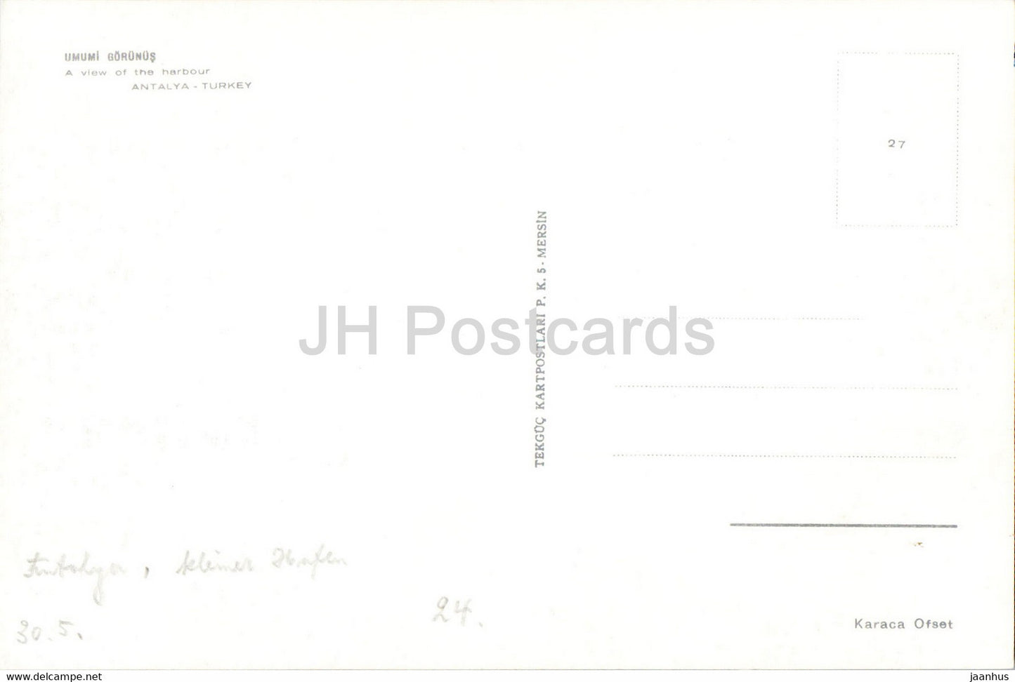 Antalya - A view of the Harbour - ship - boat - Turkey - used