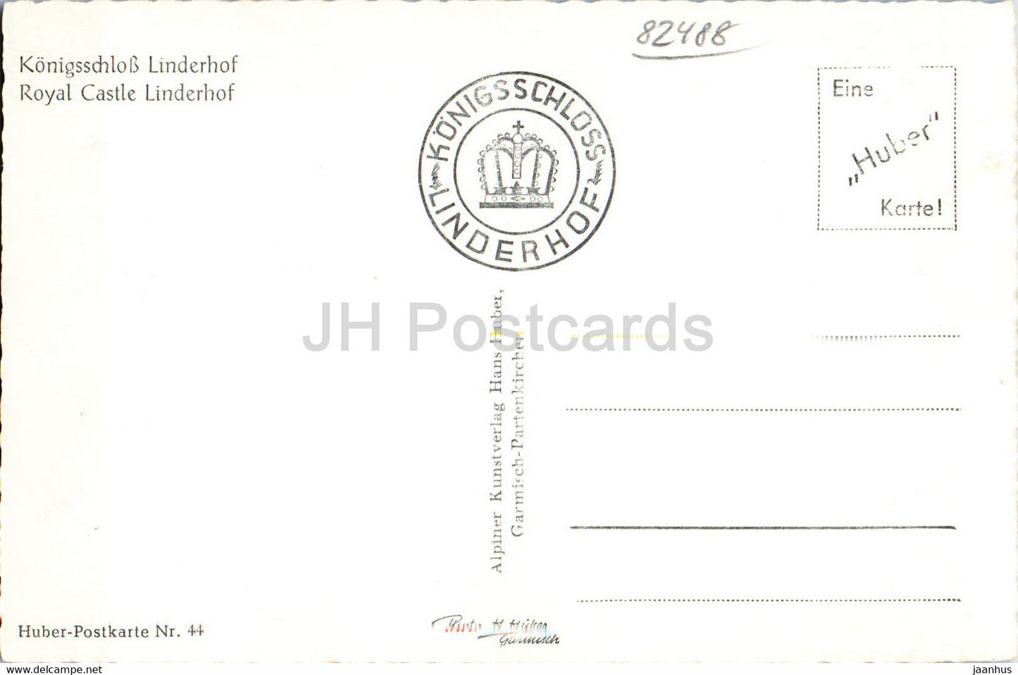 Konigsschloss Linderhof - castle - 44 - old postcard - Germany - unused