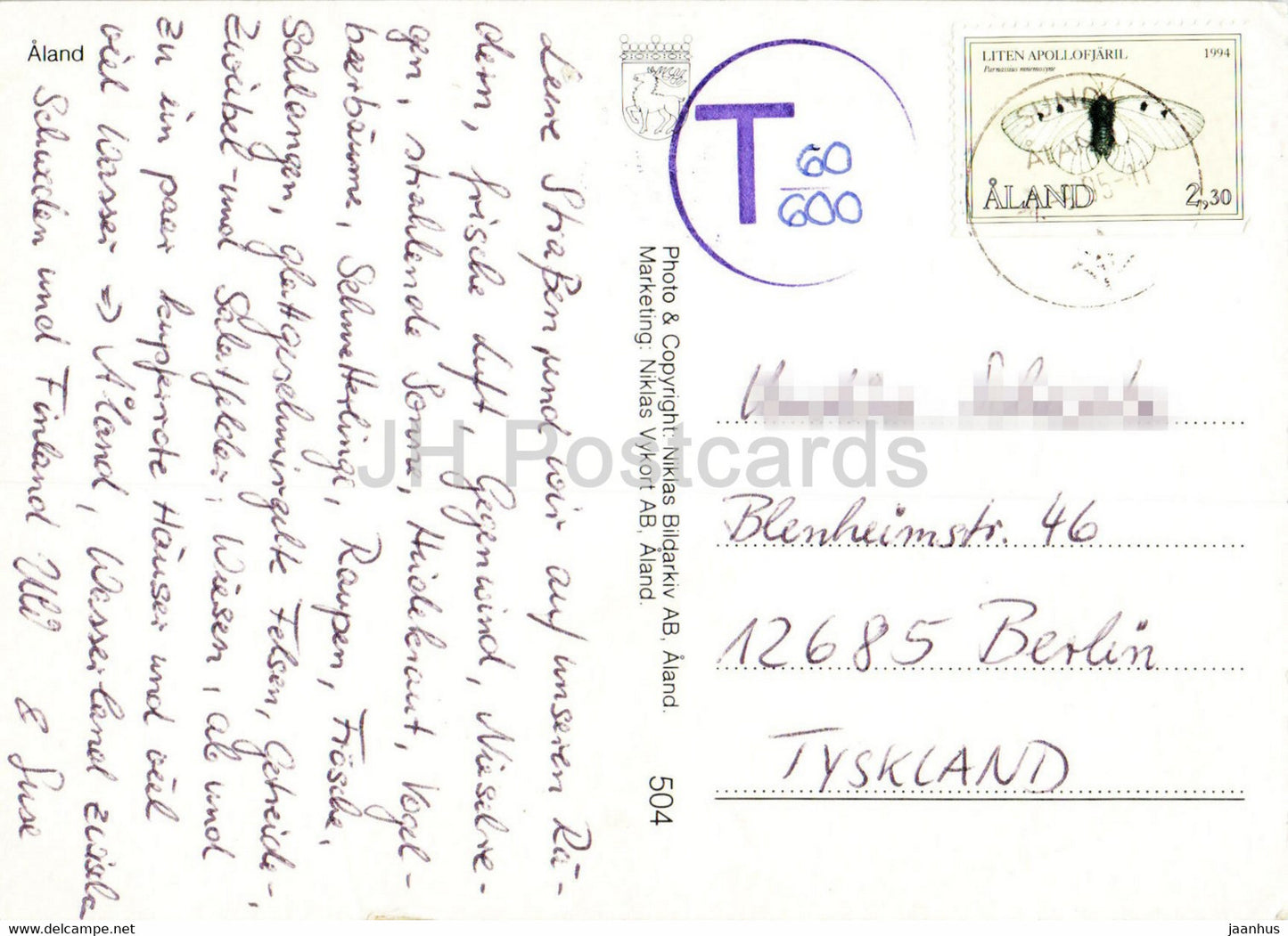 Aland - Halsningar fran Aland - Finland - used