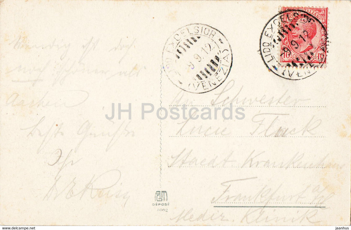 Venezia - Venice - Piazzetta di S Marco e Isola di S Giorgio - old postcard - 1912 - Italy - used