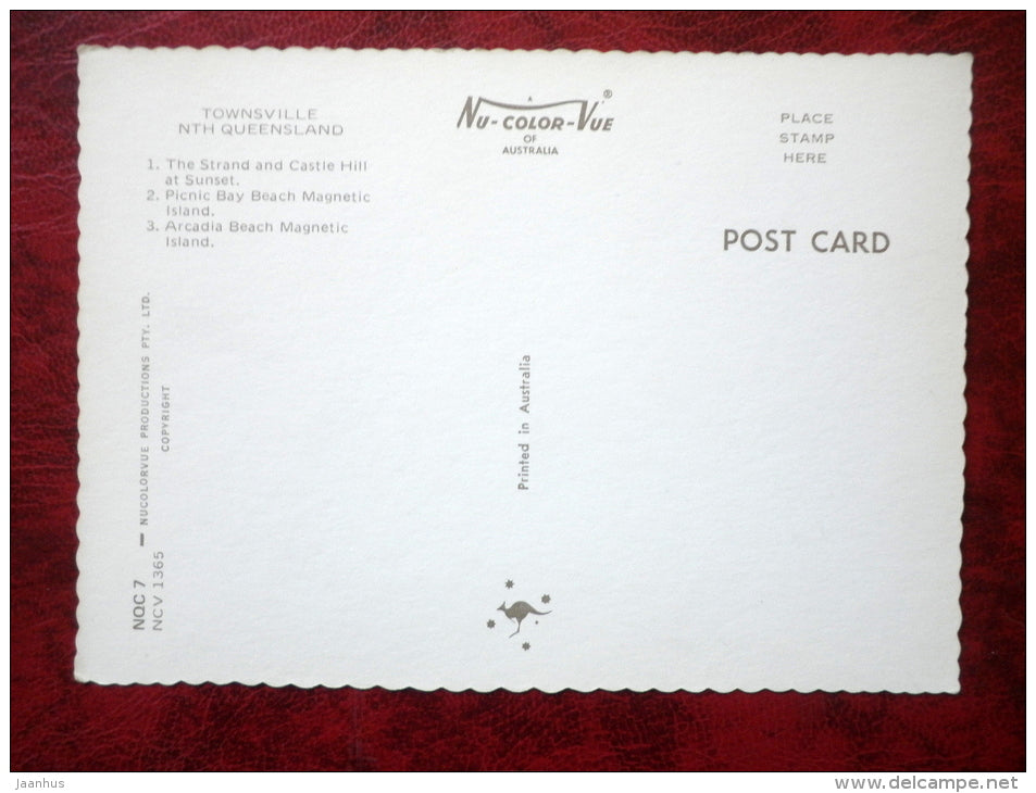 The Strand and Castle Hill - Picnic Bay Beach - Arcadia Beach - Townsville - North Queensland - Australia - unused - JH Postcards