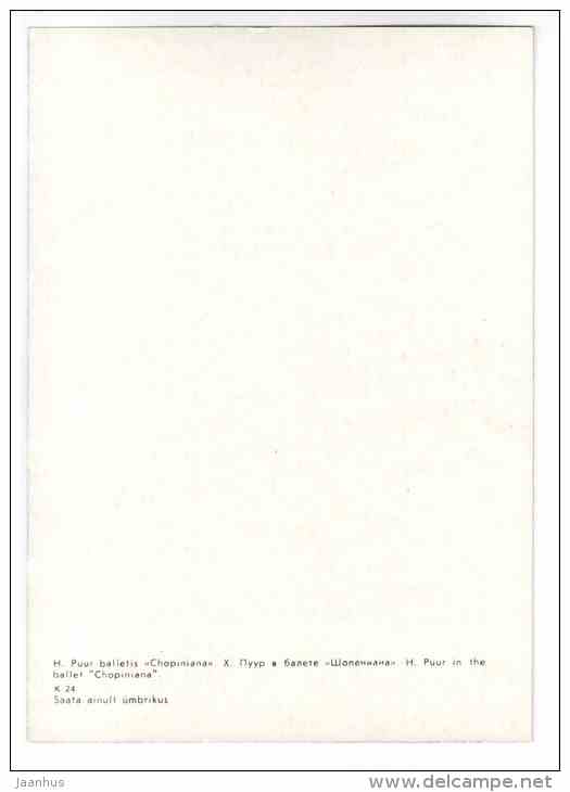 In the ballet Chopiniana - Helmi Puur ballerina - ballet - 1979 - Estonia USSR - unused - JH Postcards