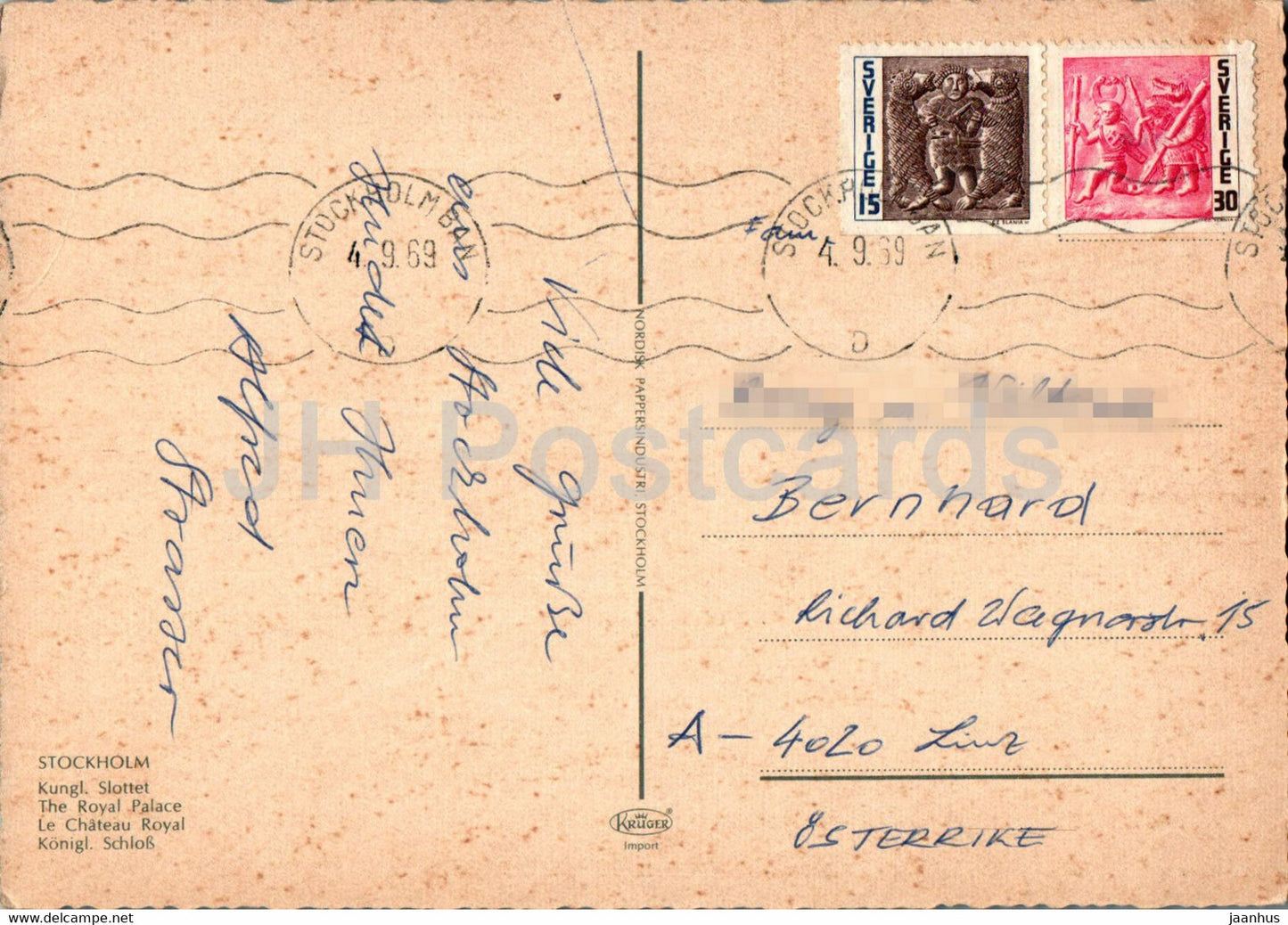 Stockholm - Kungl Slottet - The Royal Palace - 1961 - Sweden - used