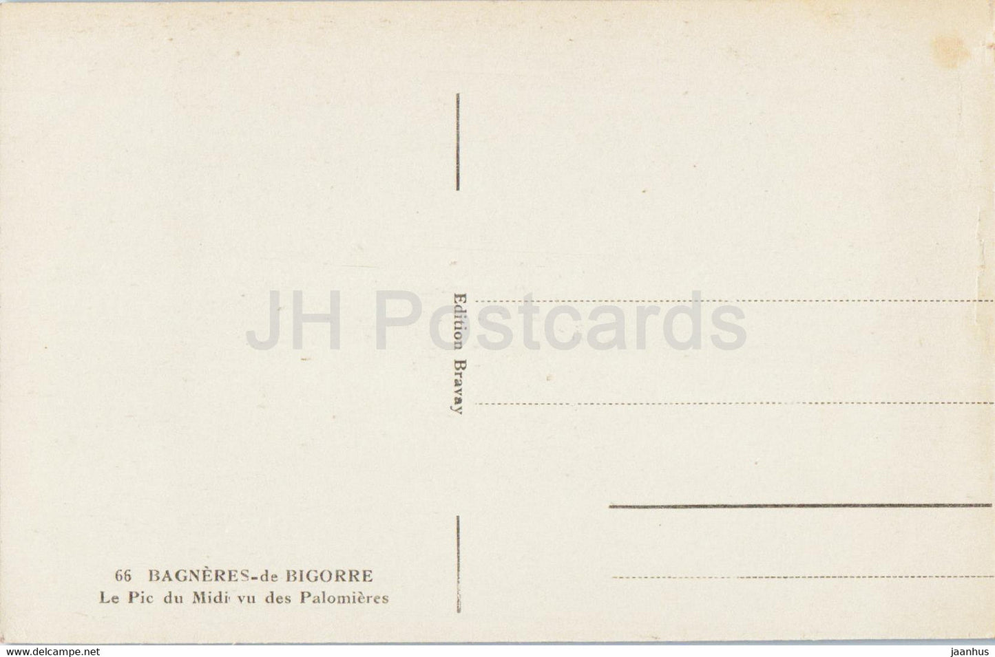 Bagneres de Bigorre - Le Pic du Midi vu des Palomieres - 66 - carte postale ancienne - France - inutilisée
