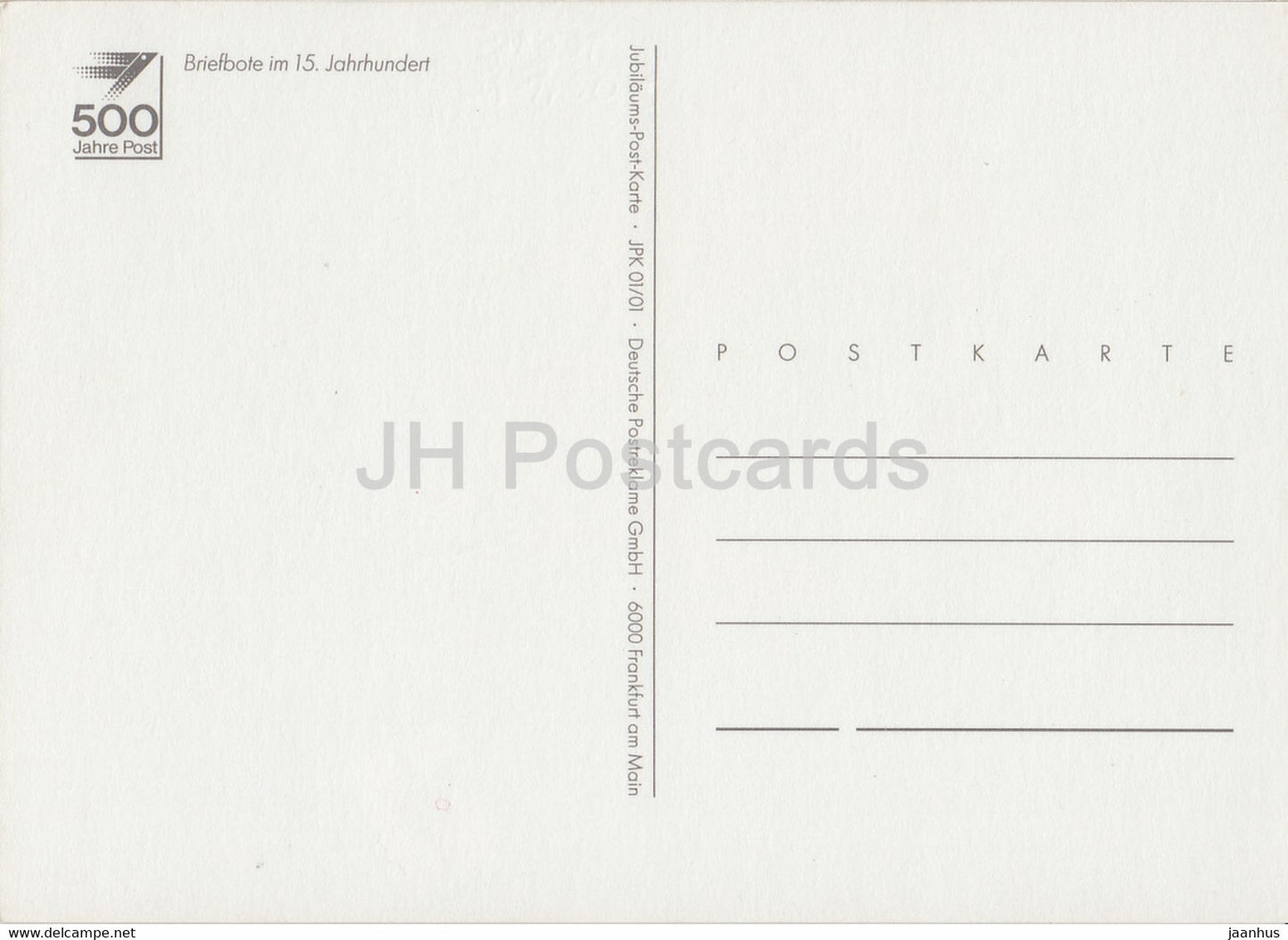 Briefbote im 15 Jahrhundert - Mail Carrier - illustration - Allemagne - inutilisé