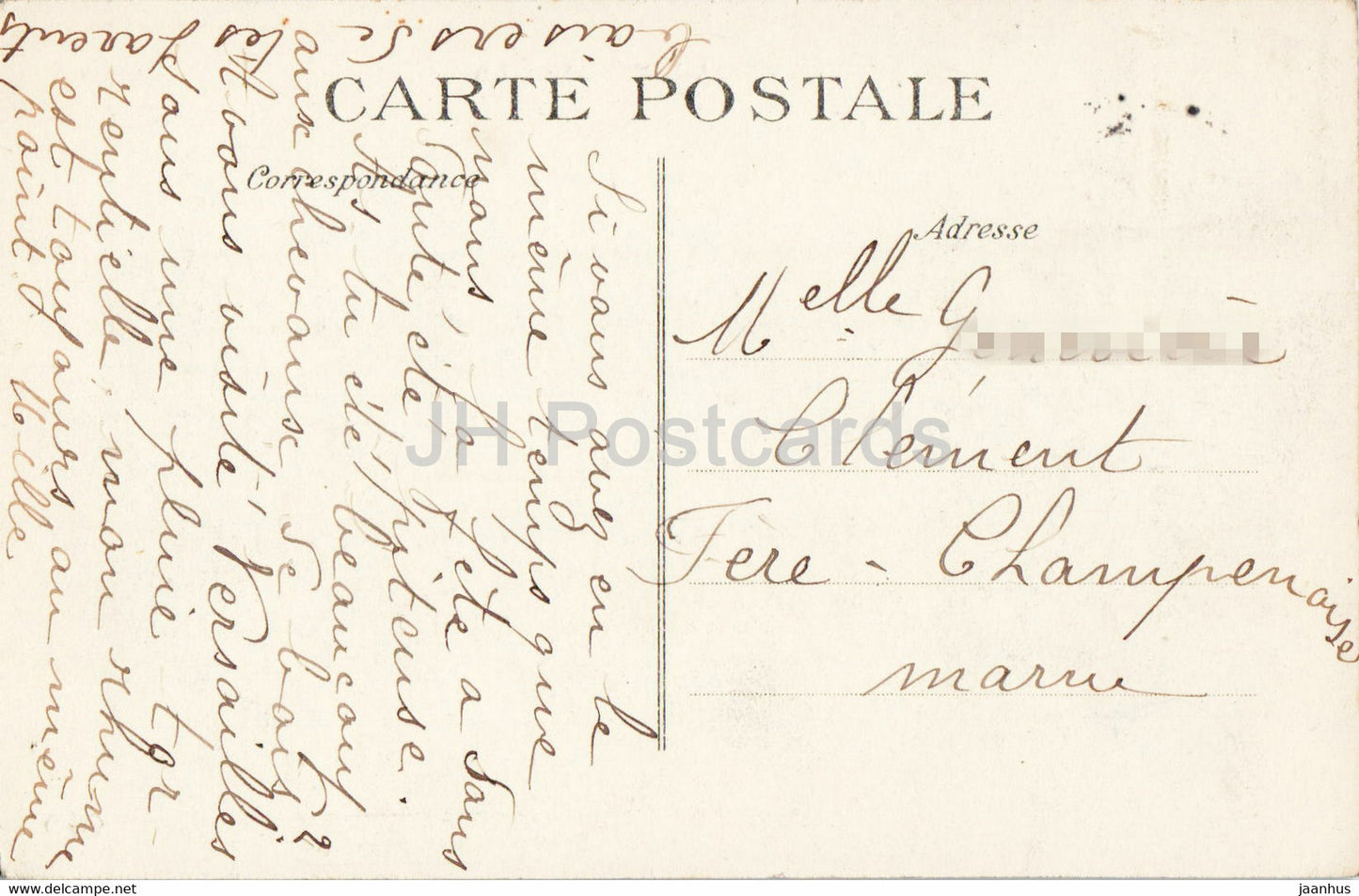 Versailles - Le Palais - 1 - voiture - calèche - carte postale ancienne - 1914 - France - occasion