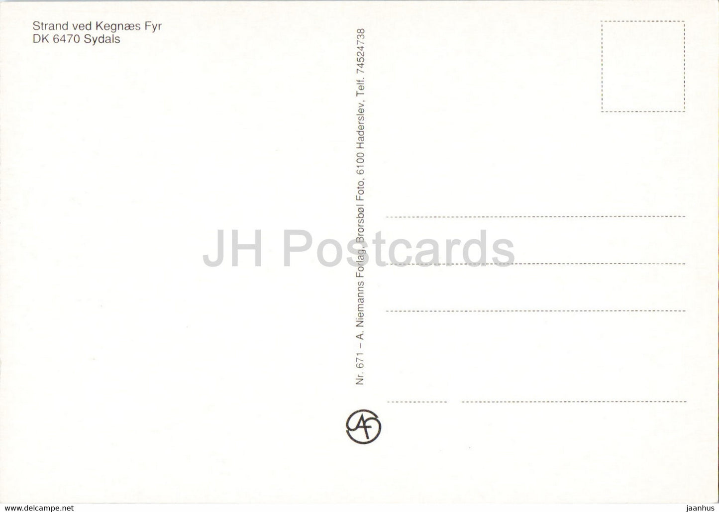 beach at Kegnaes Lighthouse - 671 - Denmark - unused