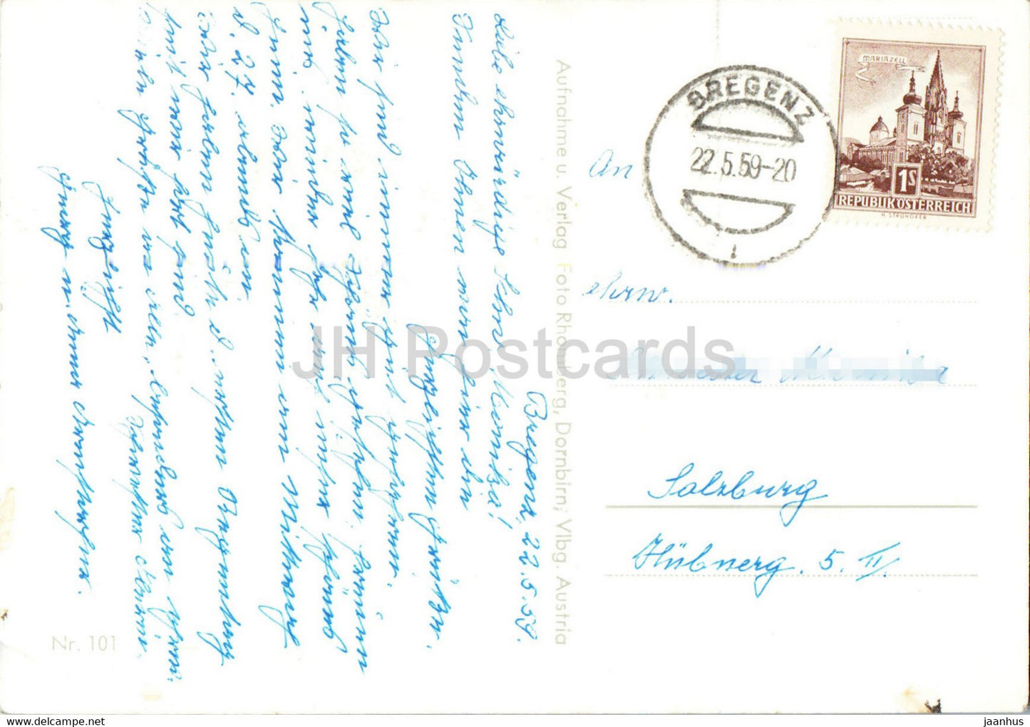 Bregenz am Boden See - Bodensee - cable car - 1959 - Austria - used