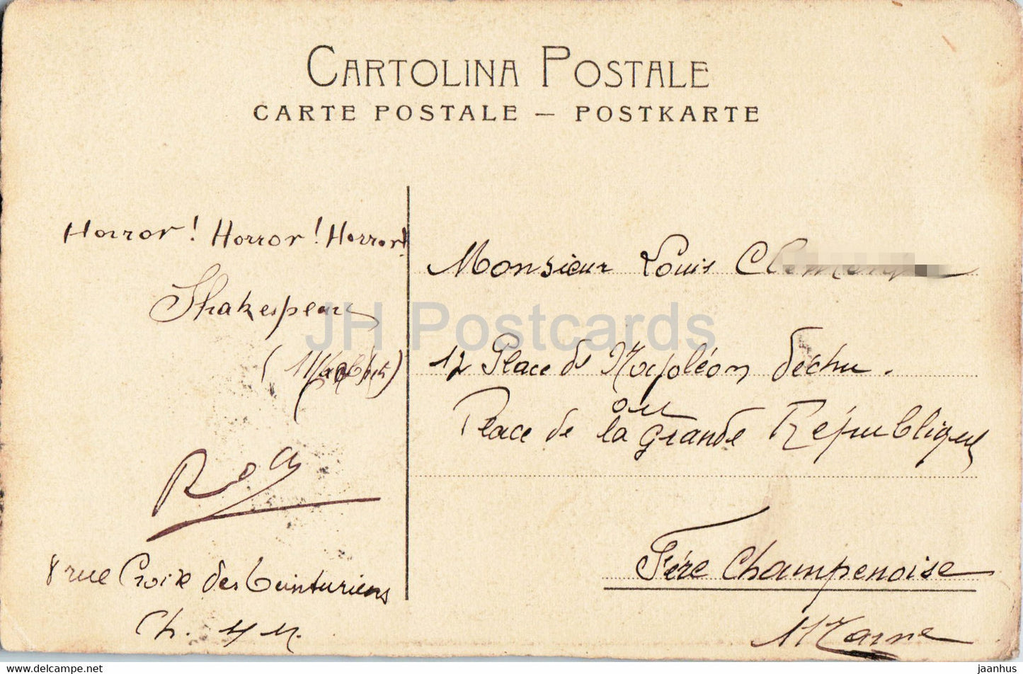 Venezia - Venise - Ponte di Rialto - pont - carte postale ancienne - 1914 - Italie - utilisé