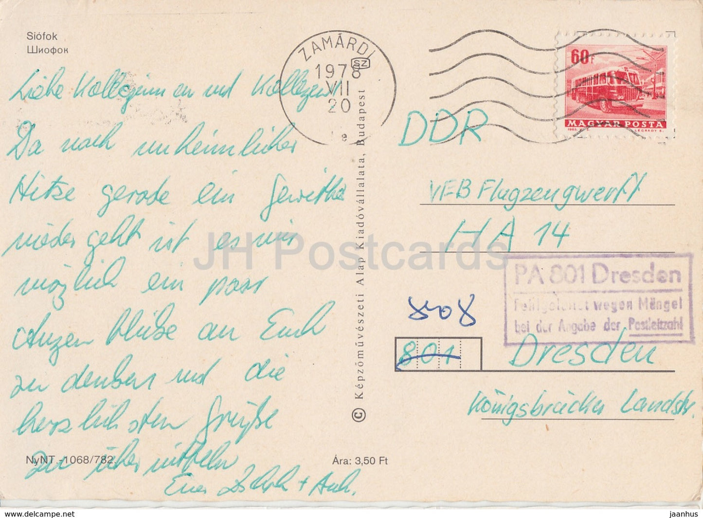 Siofok - voilier - hôtel - voitures - multiview - 1978 - Hongrie - occasion