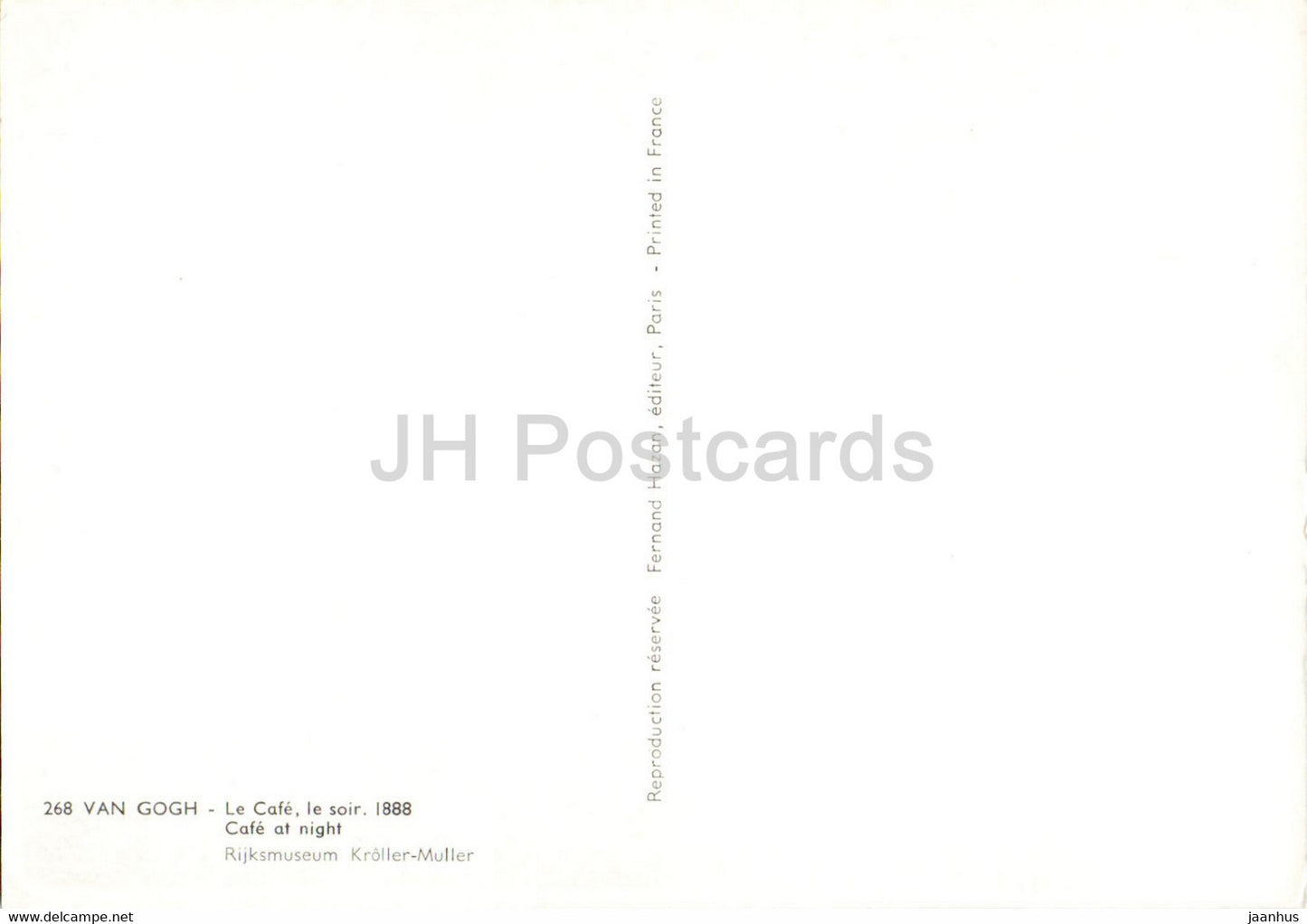 Gemälde von Vincent van Gogh – Le Café Le Soir – Café bei Nacht – niederländische Kunst – 1990 – Frankreich – unbenutzt