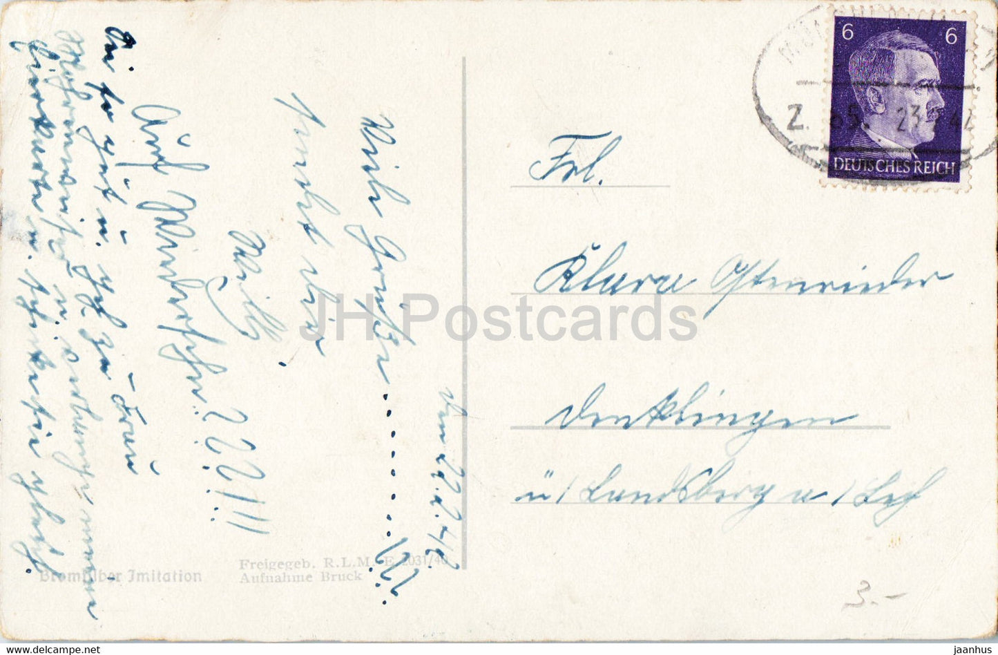 Munchen - Munich - Blick auf Ludwigsbrucke und Deutsches Museum - carte postale ancienne - 1942 - Allemagne - utilisé