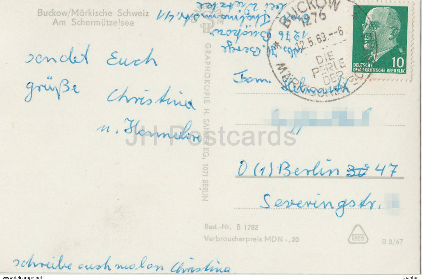 Buckow - Markische Schweiz - Am Schermutzelsee - 1969 - Germany DDR - used