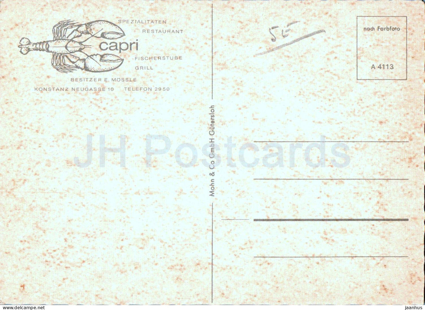 Konstanz - restaurant Capri - 4113 - Germany - unused