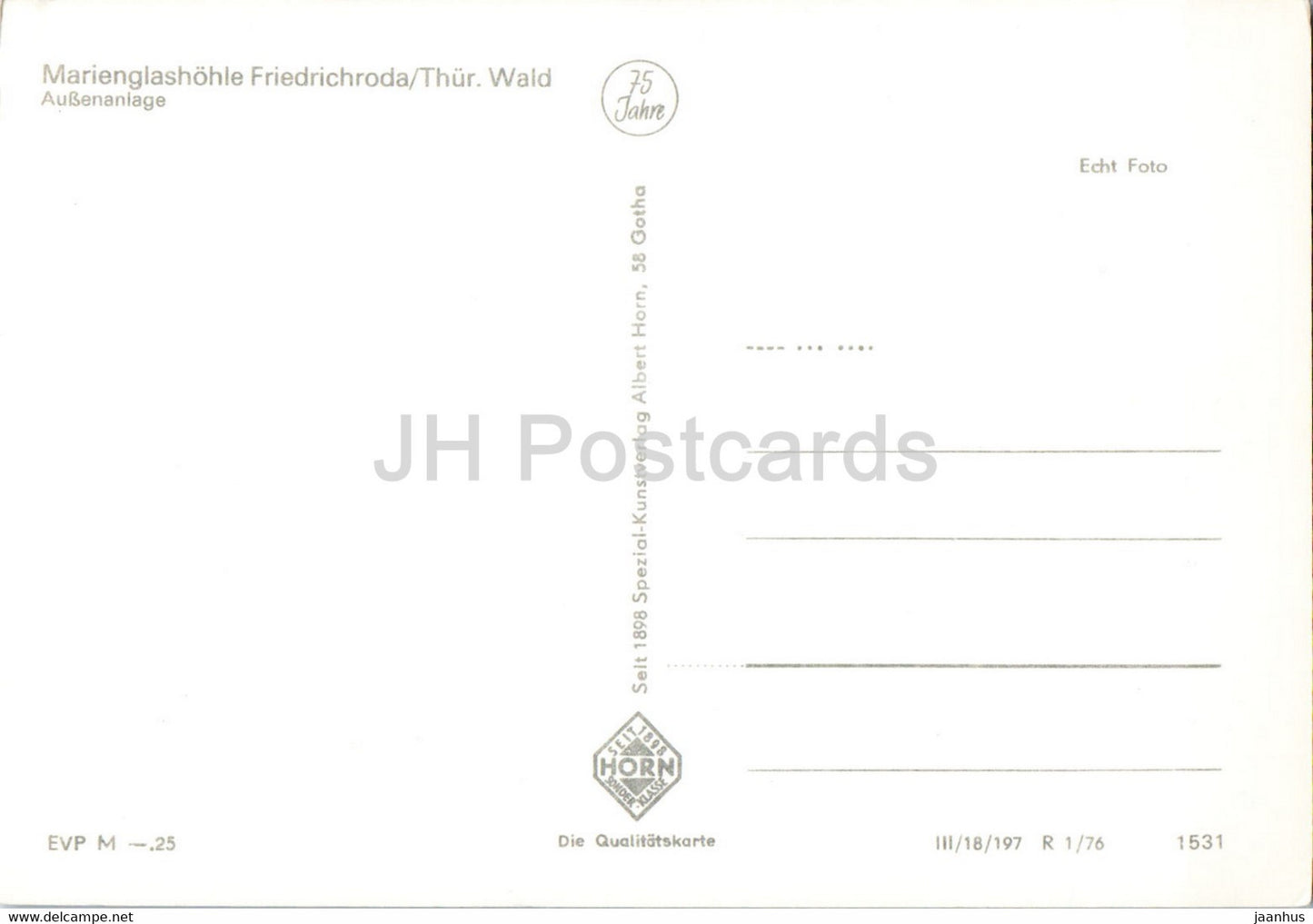 Marienglashohle Friedrichroda - Aussenanlage - Germany DDR - unused