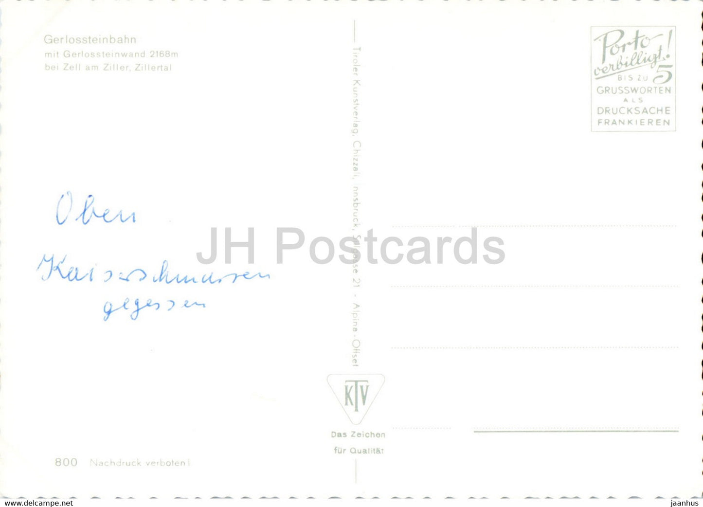 Gerlossteinbahn mit Gerlossteinwand 2168 m bei Zell am Ziller - Zillertal - Seilbahn - Österreich - gebraucht