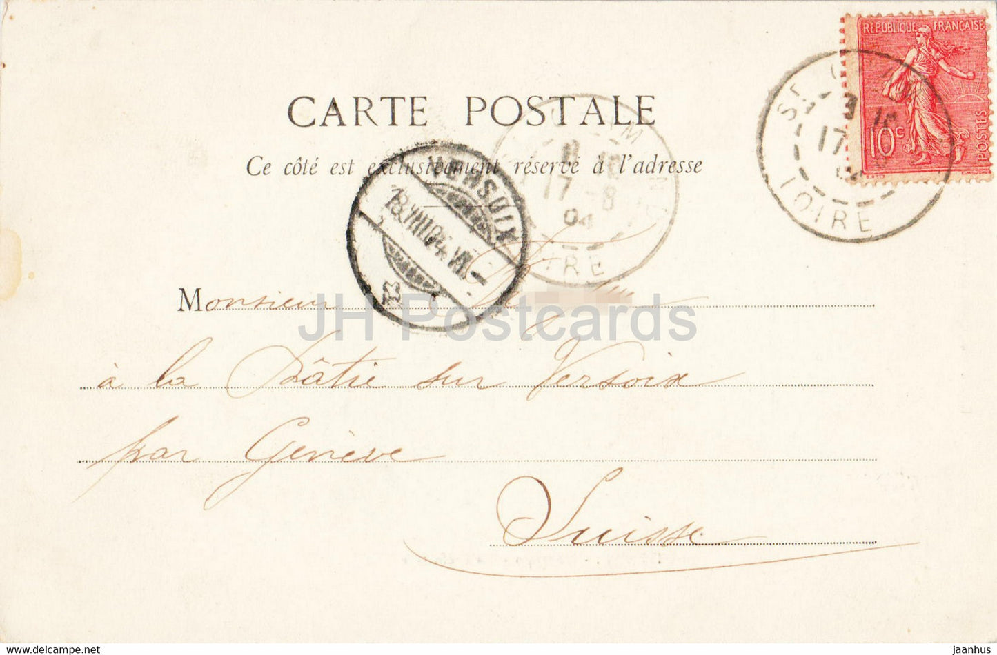 St Etienne - Marengo - La Prefecture - old postcard - 1904 - France - used