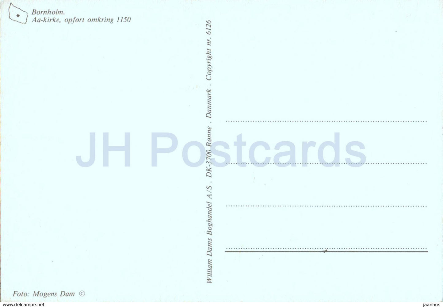 Bornholm - Aa Kirke - opfort omkring 1150 - construit vers 1150 - église - 6126 - Danemark - inutilisé