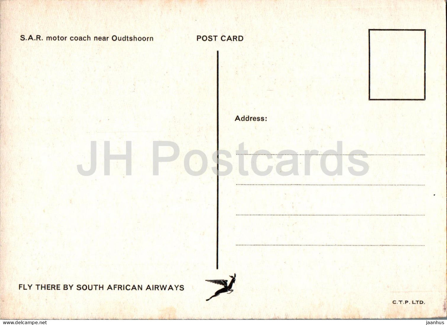 Autocar SAR près d'Oudtshoorn - bus Mercedes Benz - Afrique du Sud - inutilisé