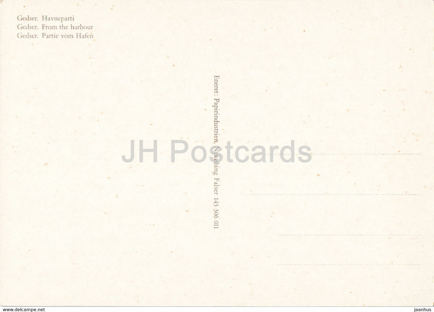 Gedser - From the Harbour - ship - boat - Denmark - unused