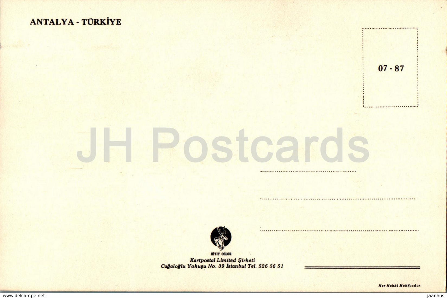 Antalya - view - 07-87 - Turkey - unused