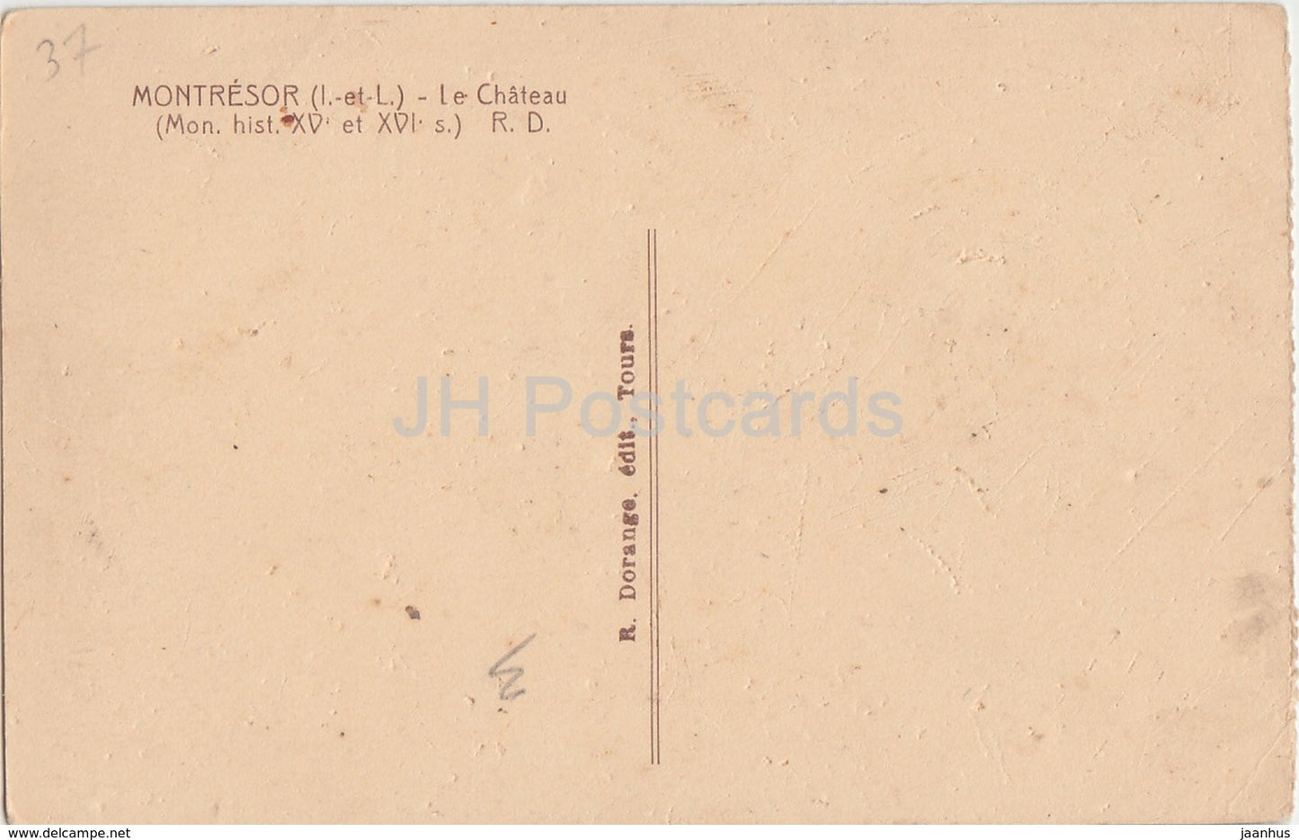 Montresor - Le Chateau - castle - old postcard - France - unused