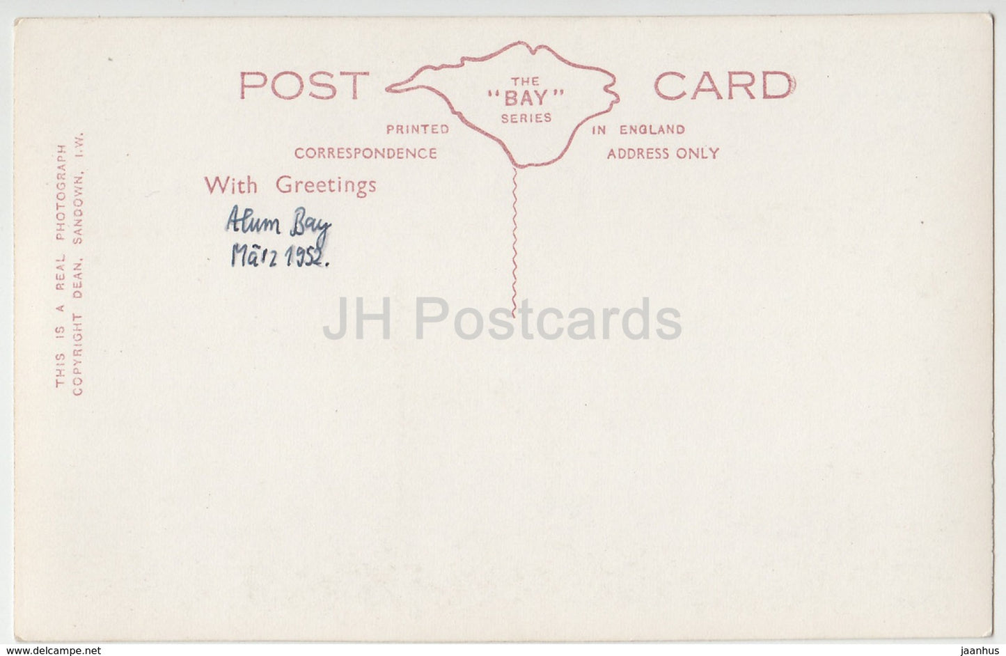 Alum Bay - Coloured Cliffs - D.510 - 1952 - Royaume-Uni - Angleterre - utilisé