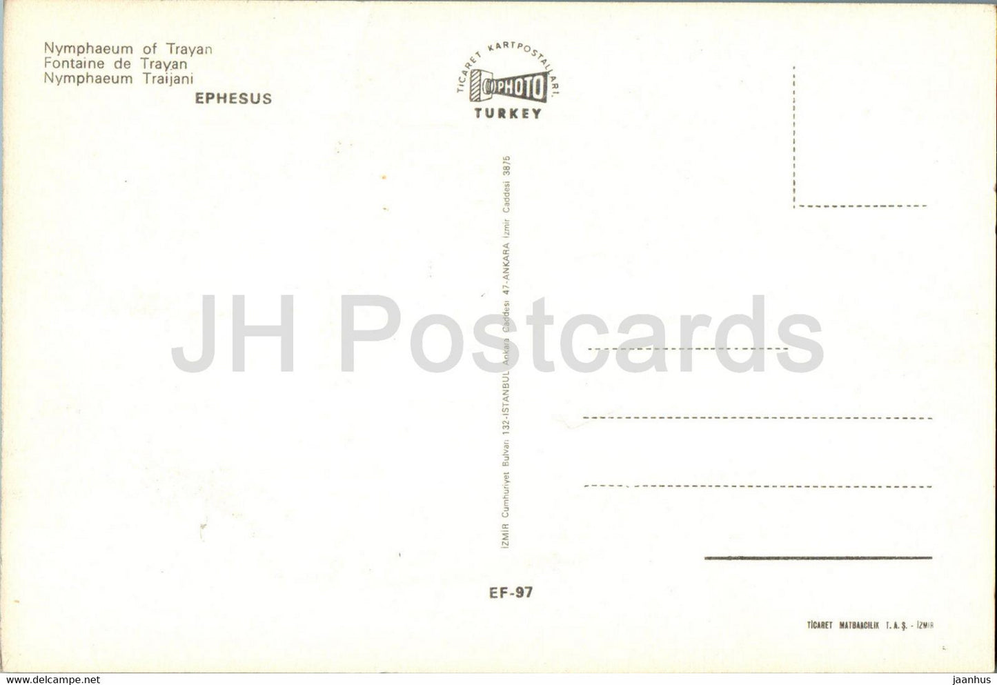 Ephesus - Efes - Nymphaeum of Trayan - ancient world - Turkey - unused