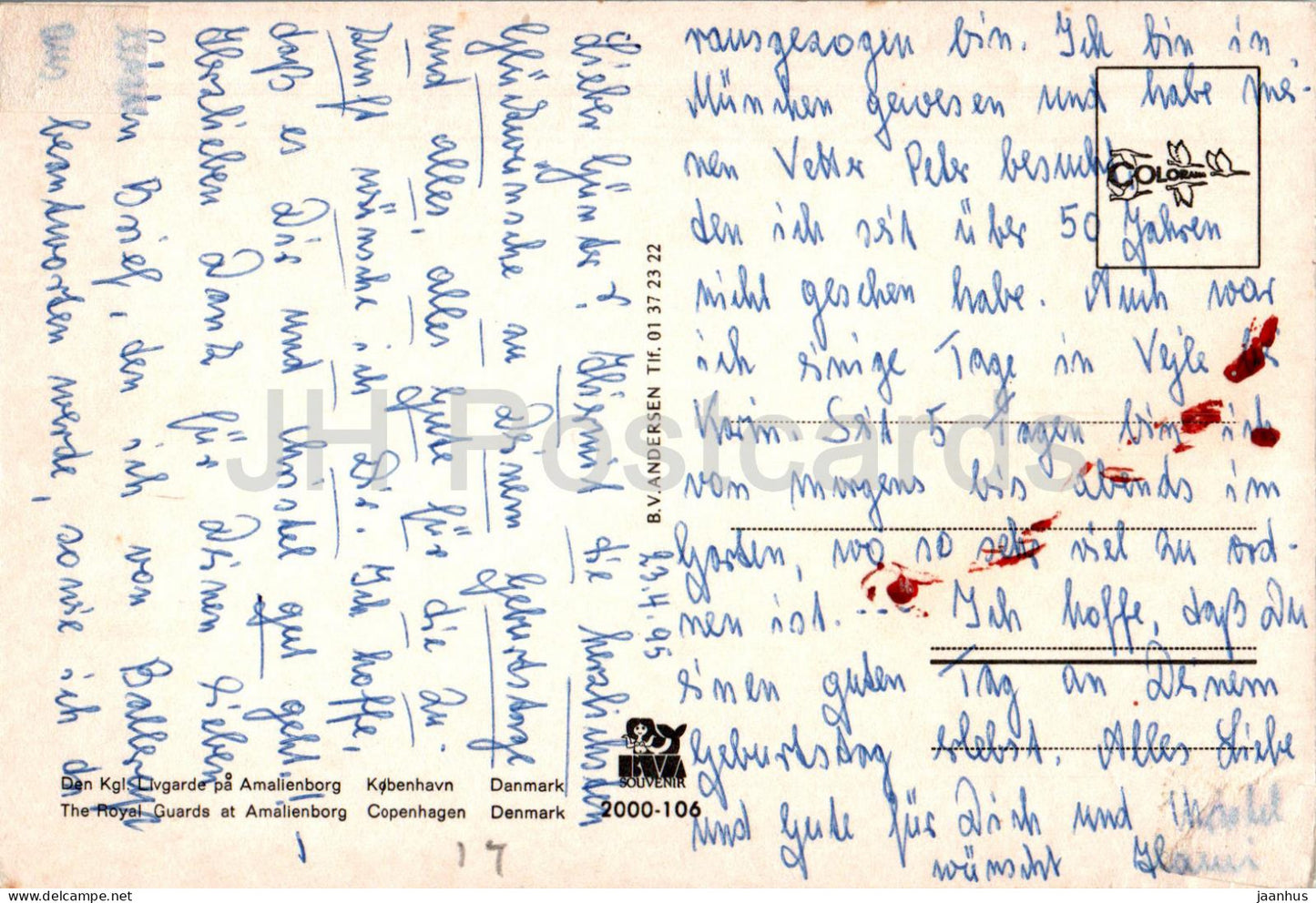 Kopenhagen – Kobenhavn – Die königliche Garde in Amalienborg – Den Kgl Livgarde pa Amalienborg – 1995 – Dänemark – gebraucht