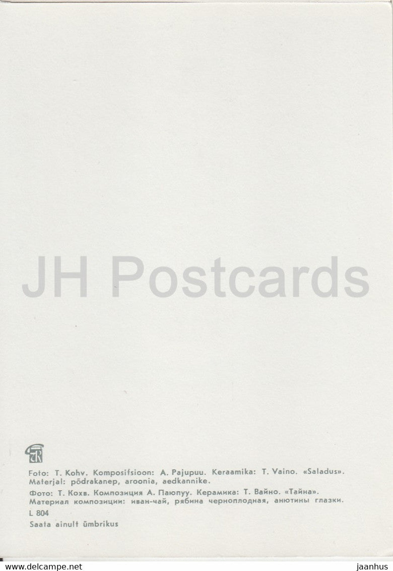 A Secret - composition - Flower Art - ikebana - 1981 - Estonie URSS - inutilisé