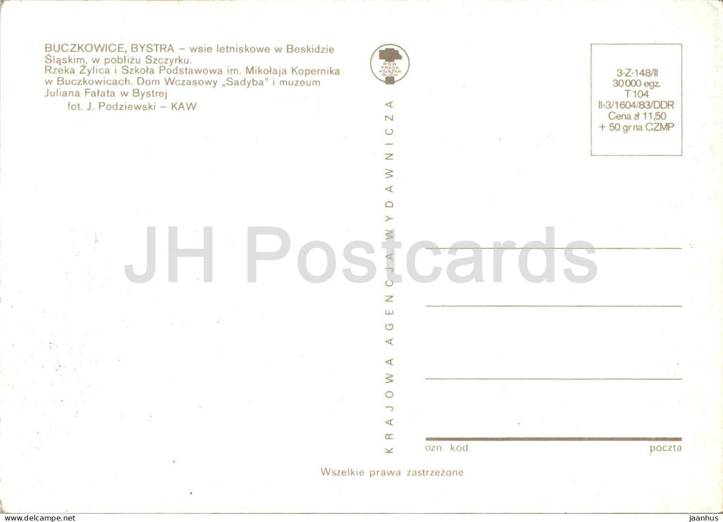 Buczkowice - Bystra - Rzeka Zylica - Szkola Podstawowa - Primary School - river - multiview - Poland - unused