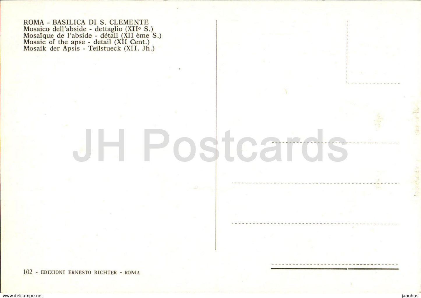 Roma - Rome - Basilique de S Clemente - Mosaico dell'abside - Mosaïque de l'abside - 102 - Italie - inutilisé