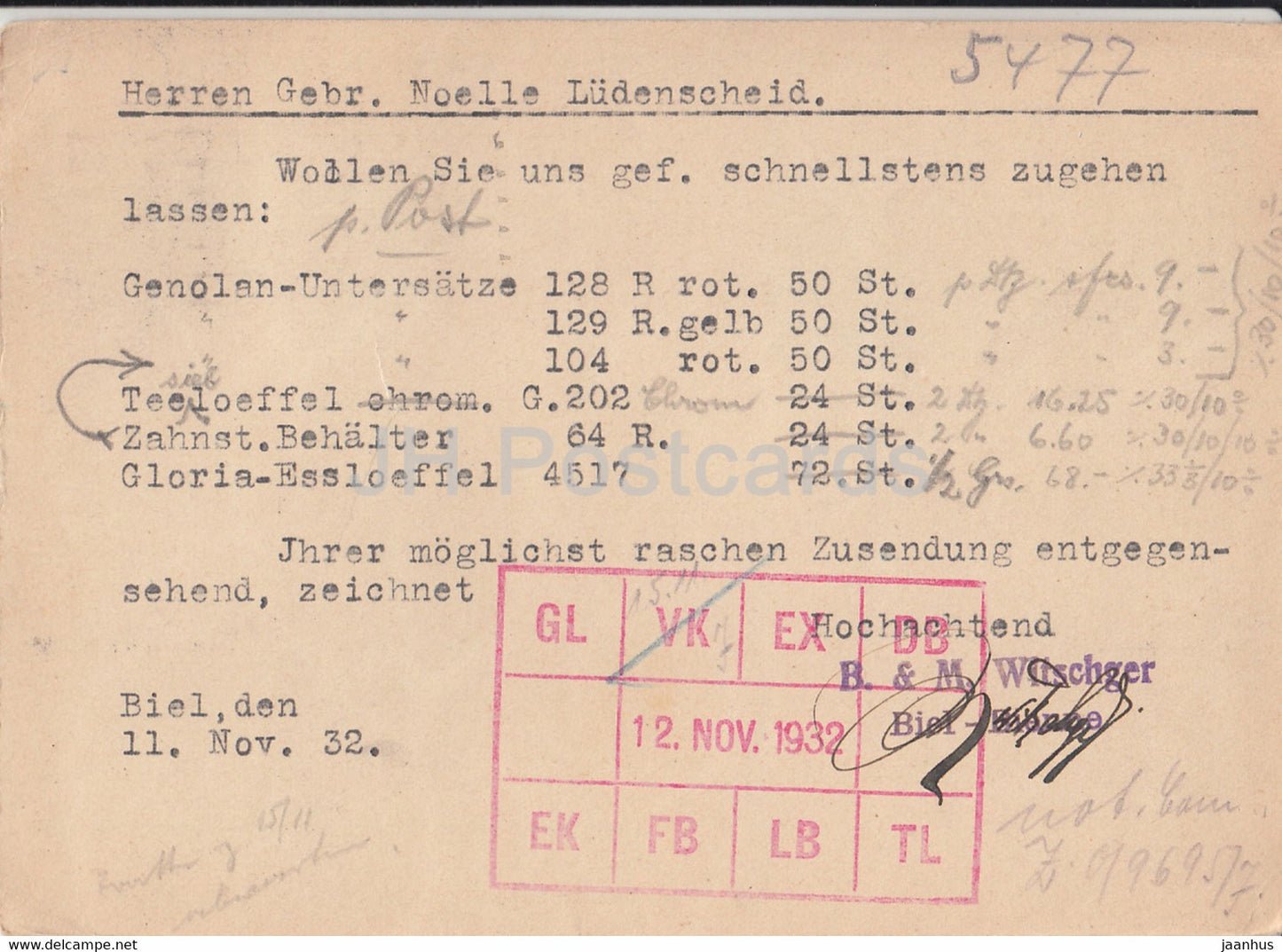 Brugg - Metallwarenfabrik - old postcard - 1932 - Switzerland - used