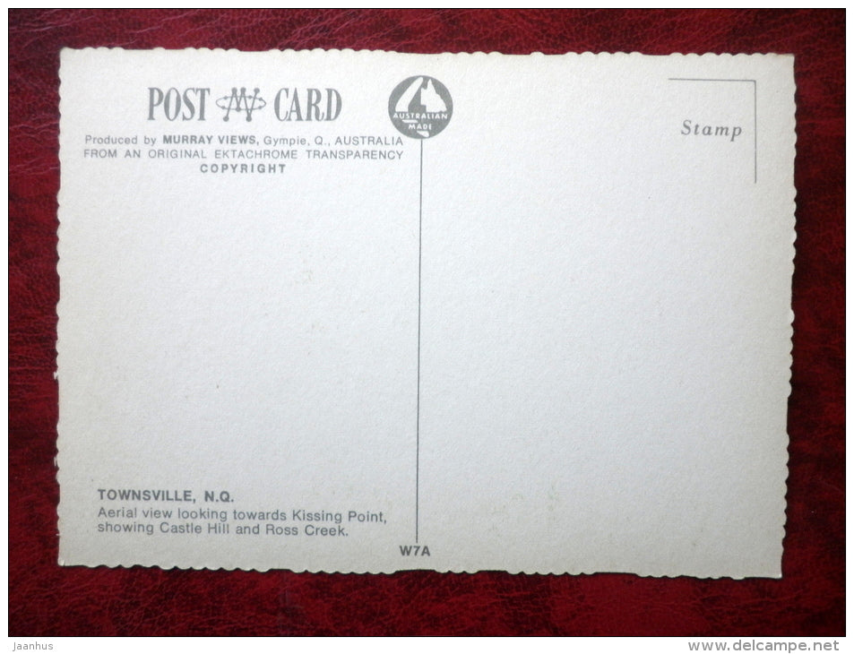Aerial view - Kissing Point - Castle Hill - Ross Creek - Townsville - North Queensland - Australia - unused - JH Postcards