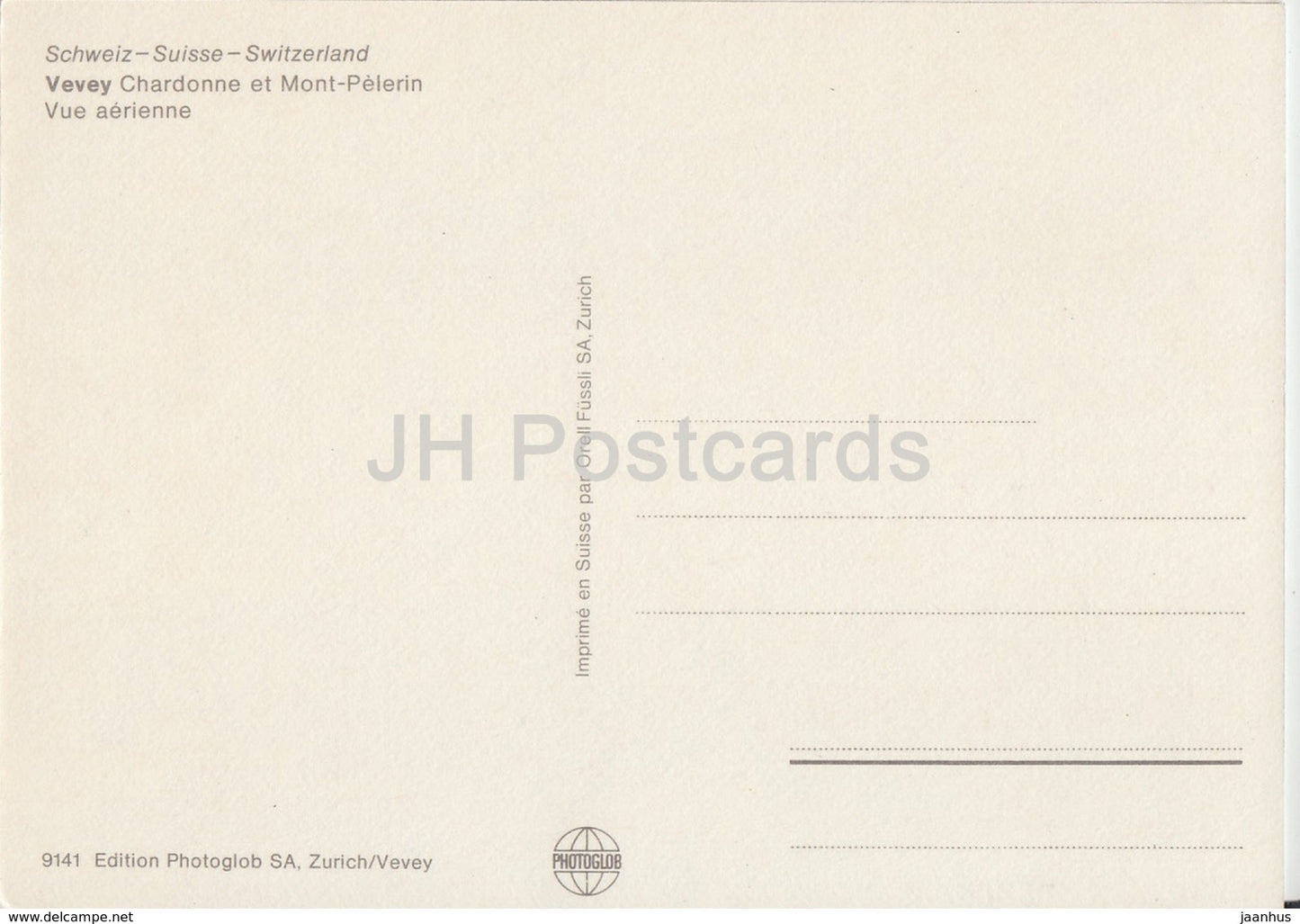 Vevey Chardonne et Mont Pelerin - Vue Aerienne - vue aérienne - bateau - 9141 - Suisse - inutilisé
