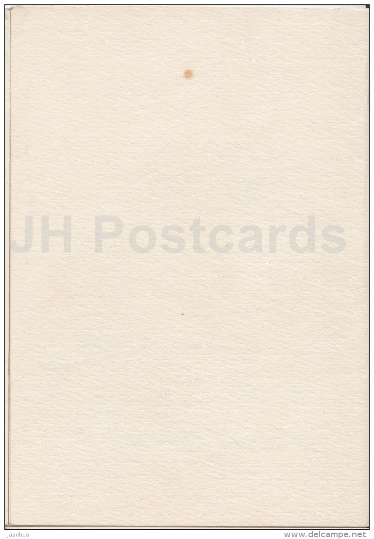 Easter Greeting Card - chicken - eggs - Estonia - used in 1990 - JH Postcards