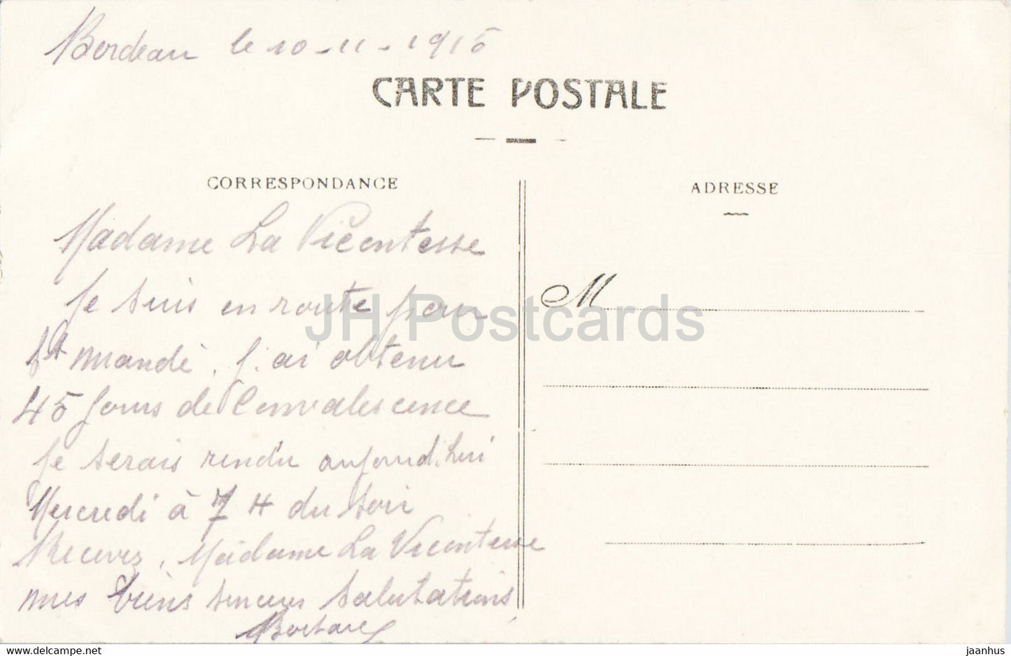 Bordeaux - La Fleche St Michel - 39 - old postcard - 1916 - France - used