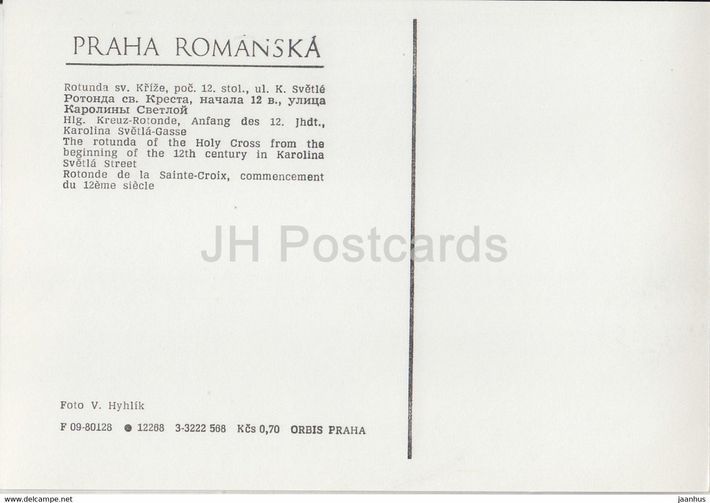 Praha - Prag - Die Rotunde des Heiligen Kreuzes - Romanische Zeit Prag - Tschechoslowakei - Tschechische Republik - unbenutzt